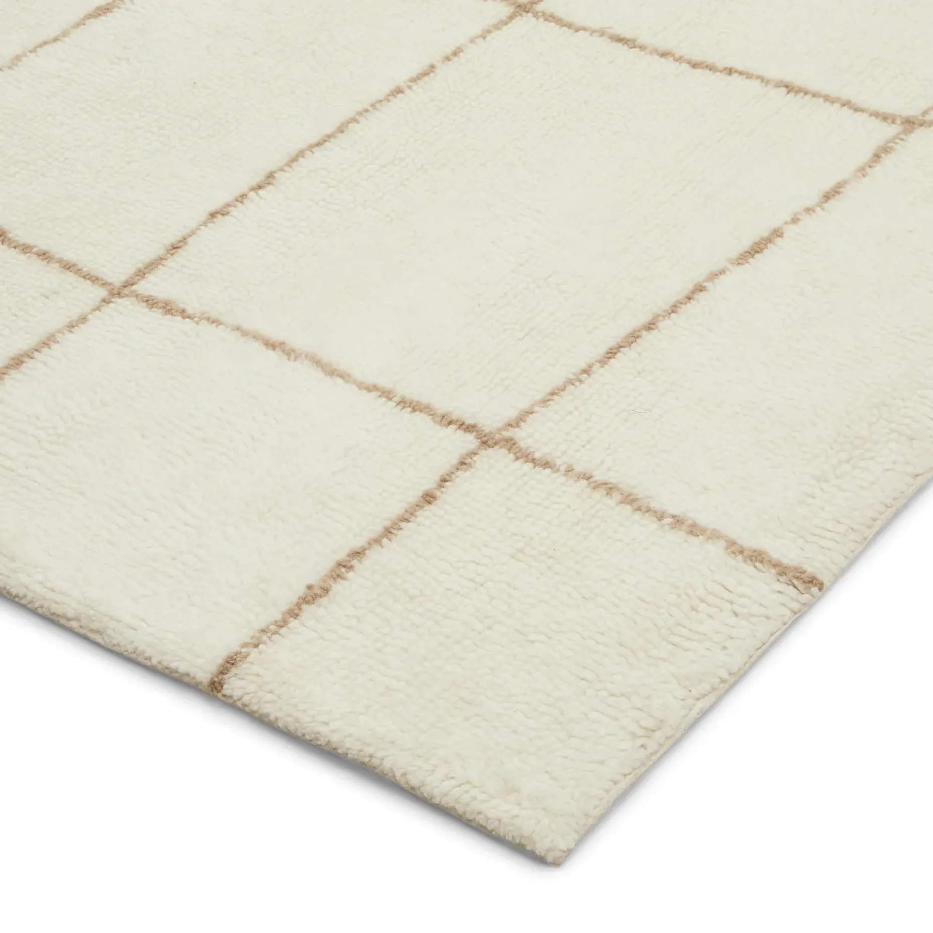 Ouma 8 x 10 Washable Wool Rug - Wavy Taupe