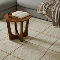 Ouma 8 x 10 Washable Wool Rug - Wavy Taupe
