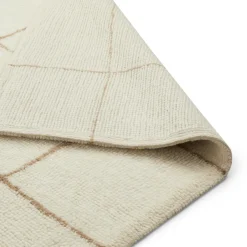 Ouma 5 x 8 Washable Wool Rug - Wavy Taupe