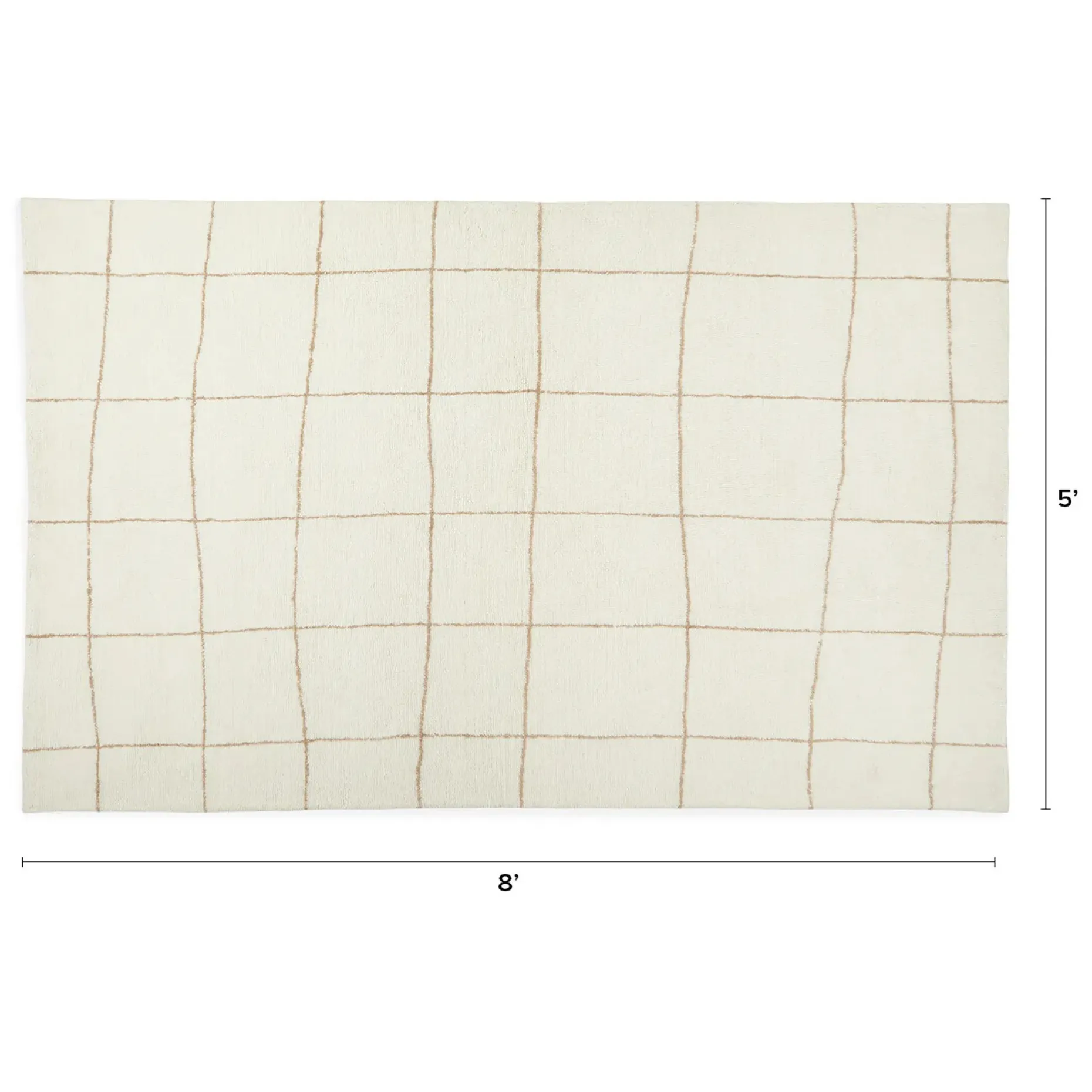 Ouma 5 x 8 Washable Wool Rug - Wavy Taupe