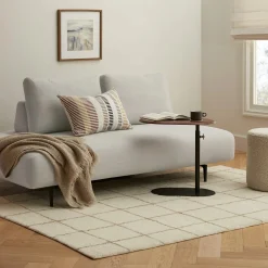 Ouma 5 x 8 Washable Wool Rug - Wavy Taupe