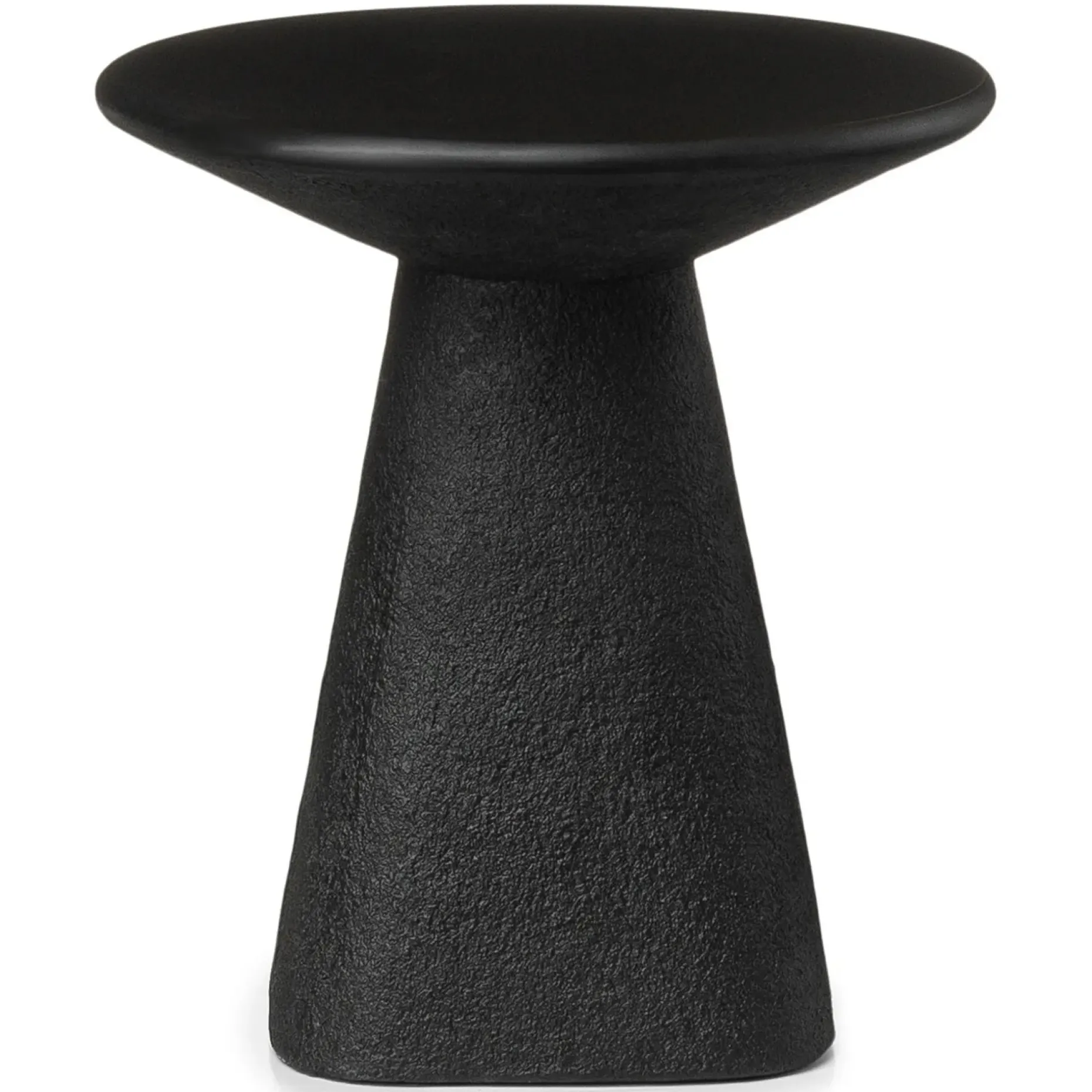 Ozetta Concrete Side Table - Moonlit Black