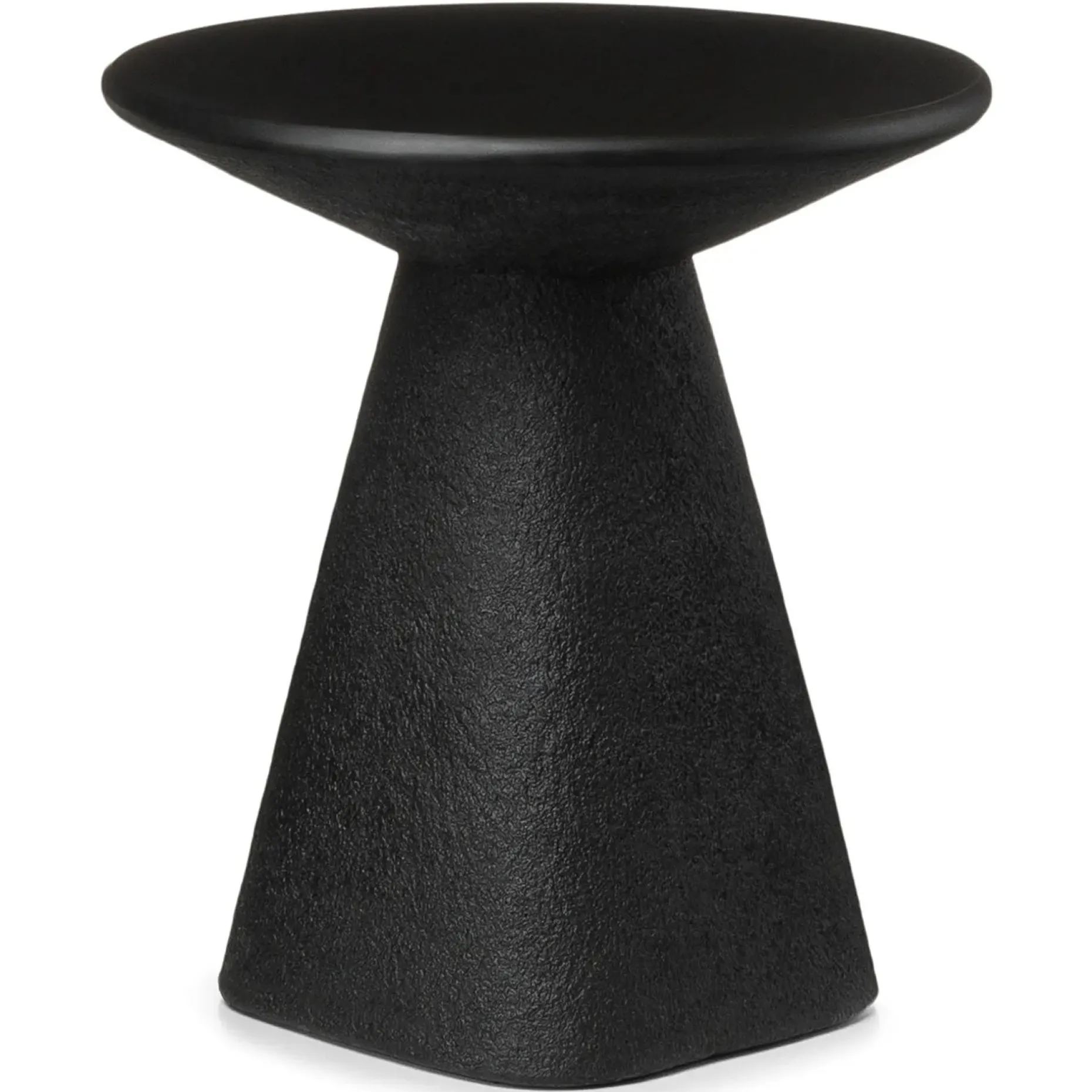 Ozetta Concrete Side Table - Moonlit Black