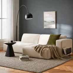 Ozetta Concrete Side Table - Moonlit Black