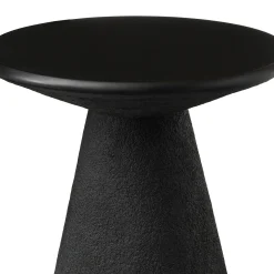 Ozetta Concrete Side Table - Moonlit Black