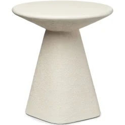 Ozetta Concrete Side Table - Moonlit Ivory