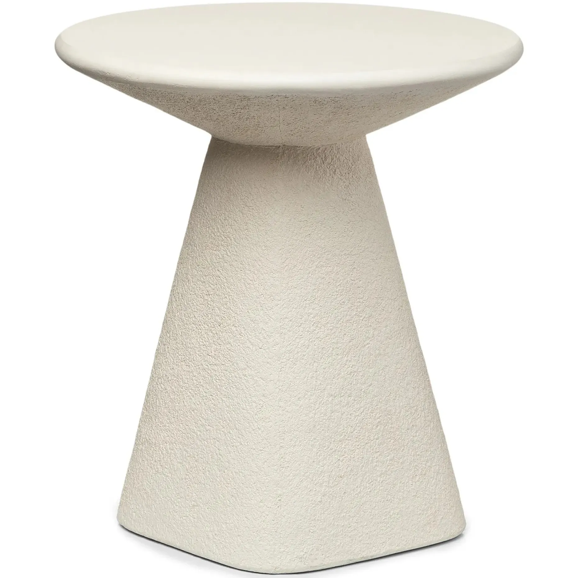 Ozetta Concrete Side Table - Moonlit Ivory
