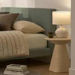 Ozetta Concrete Side Table - Moonlit Ivory