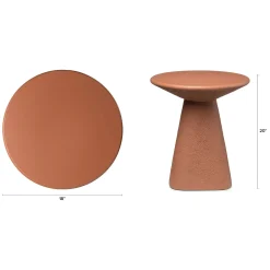 Ozetta Concrete Side Table - Moonlit Rust
