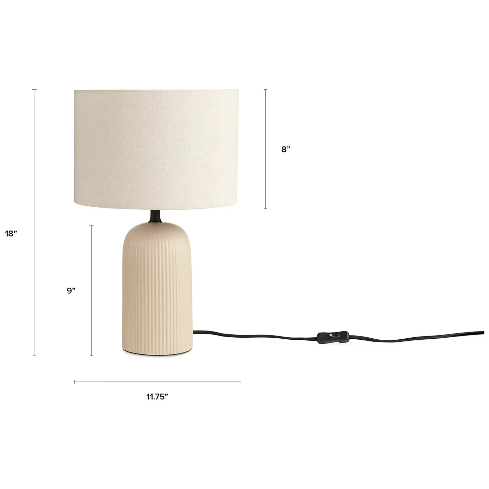 Palisade Table Lamp - Putty Gray