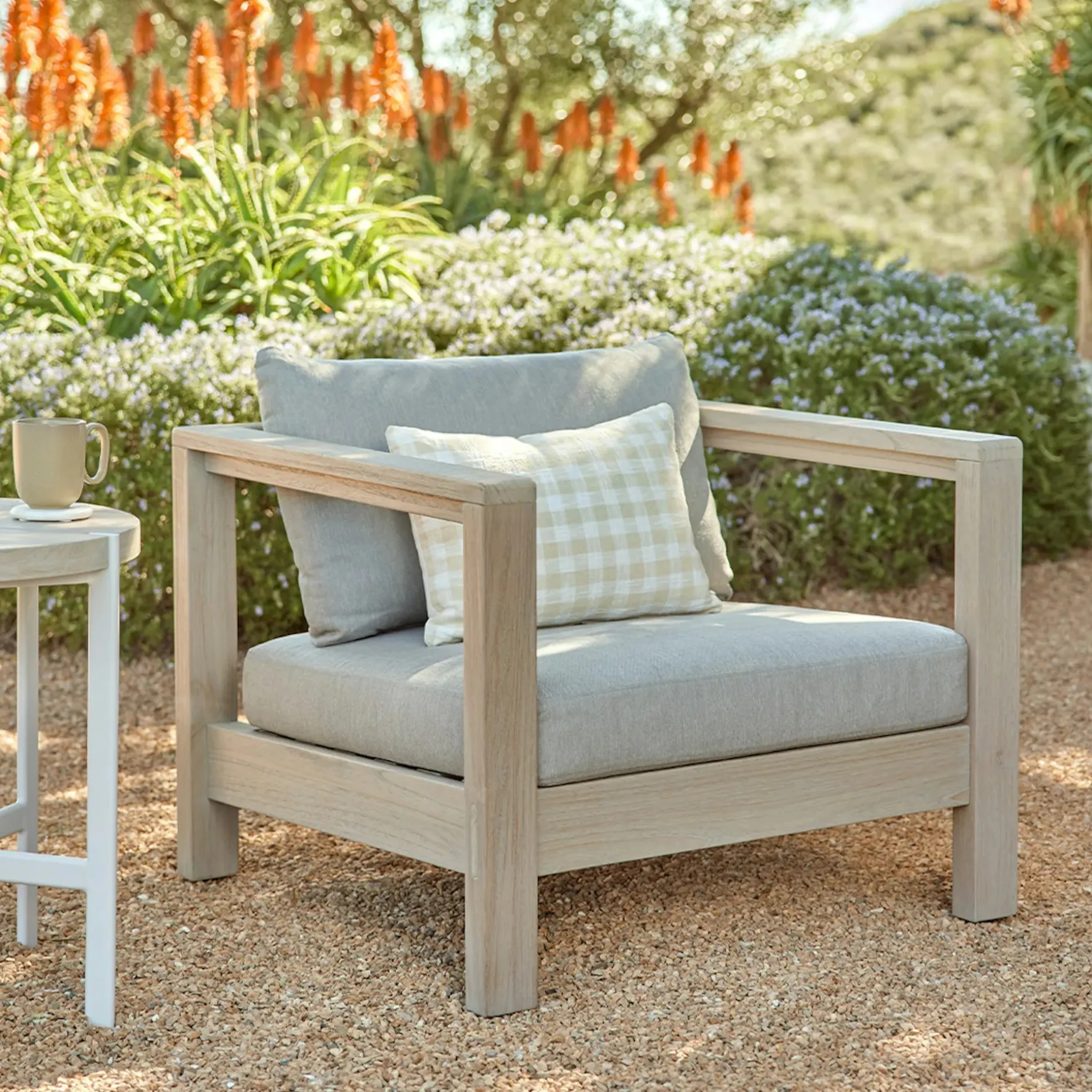 Palmera 34.5" Outdoor Lounge Chair - Dravite Gray