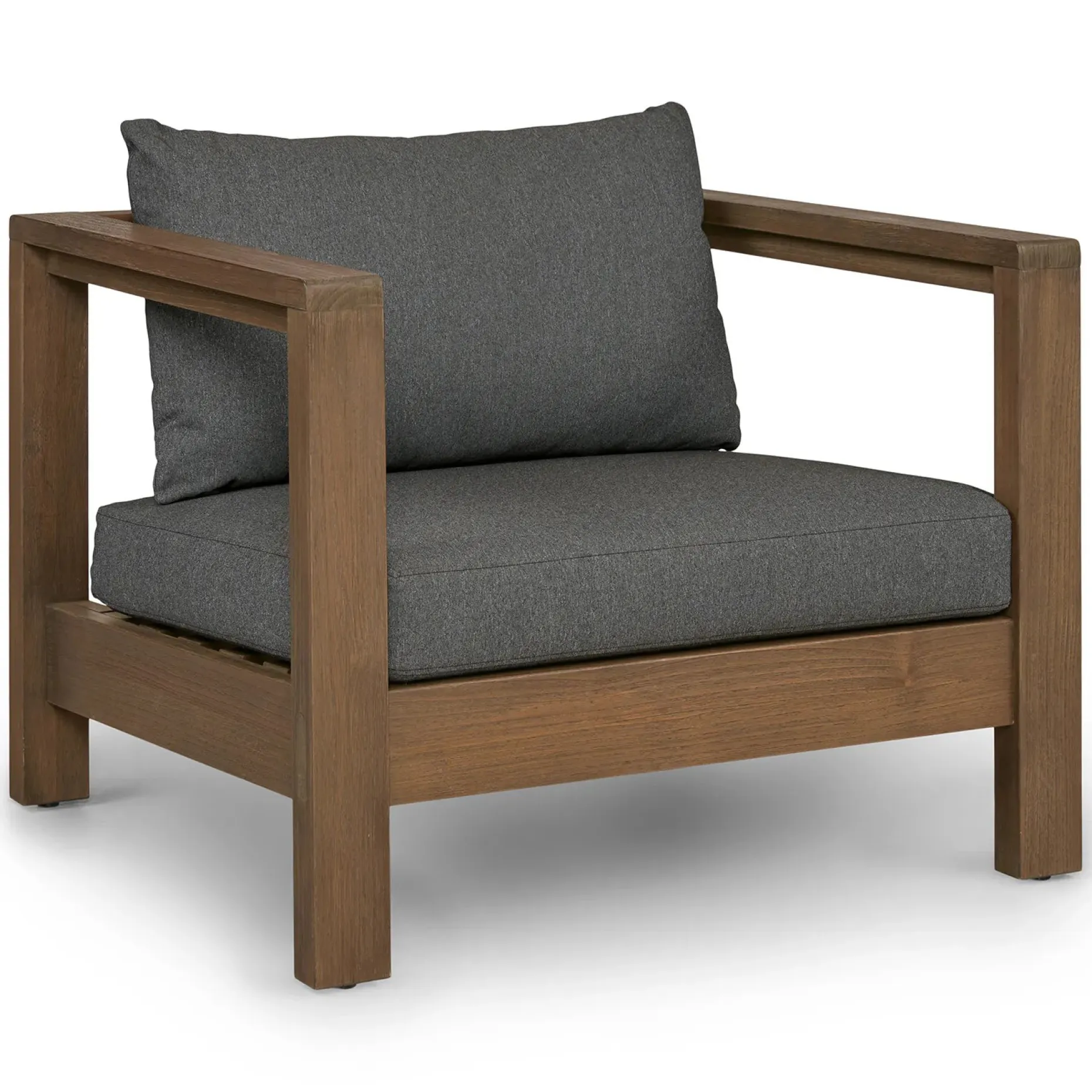 Palmera 34.5" Outdoor Lounge Chair Set - Dravite Black