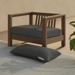 Palmera Outdoor Lounge Chair Cushion Cover Set - Dravite Black
