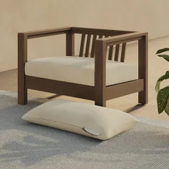 Palmera Outdoor Lounge Chair Cushion Cover Set - Dravite Ivory