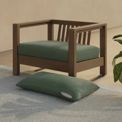 Palmera Outdoor Lounge Chair Cushion Cover Set - Dravite Green