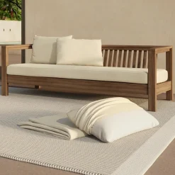 Palmera Outdoor Sofa Cushion Cover Set - Dravite Ivory