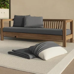 Palmera Outdoor Sofa Cushion Cover Set - Dravite Black