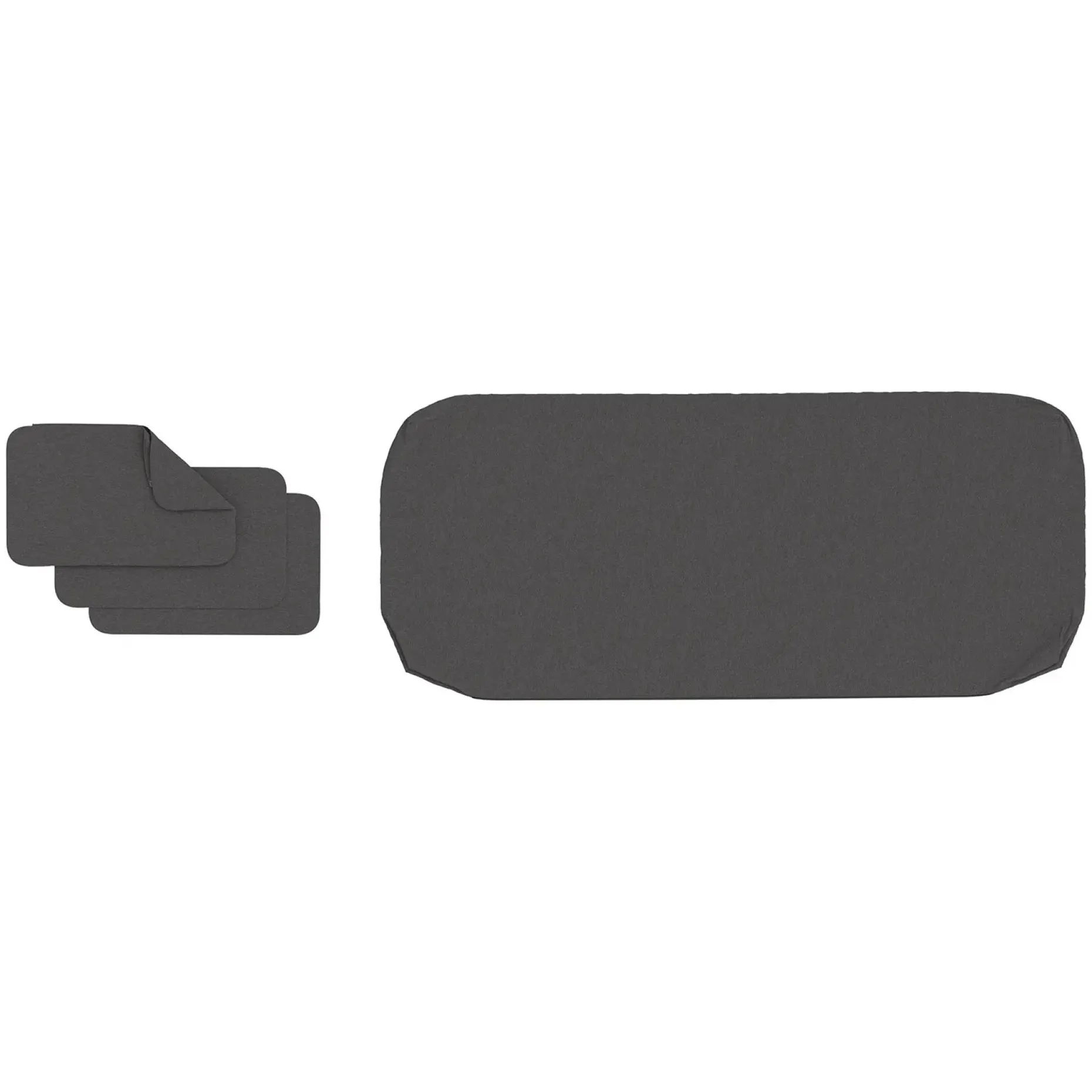 Palmera Outdoor Sofa Cushion Cover Set - Dravite Black