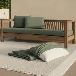 Palmera Outdoor Sofa Cushion Cover Set - Dravite Green