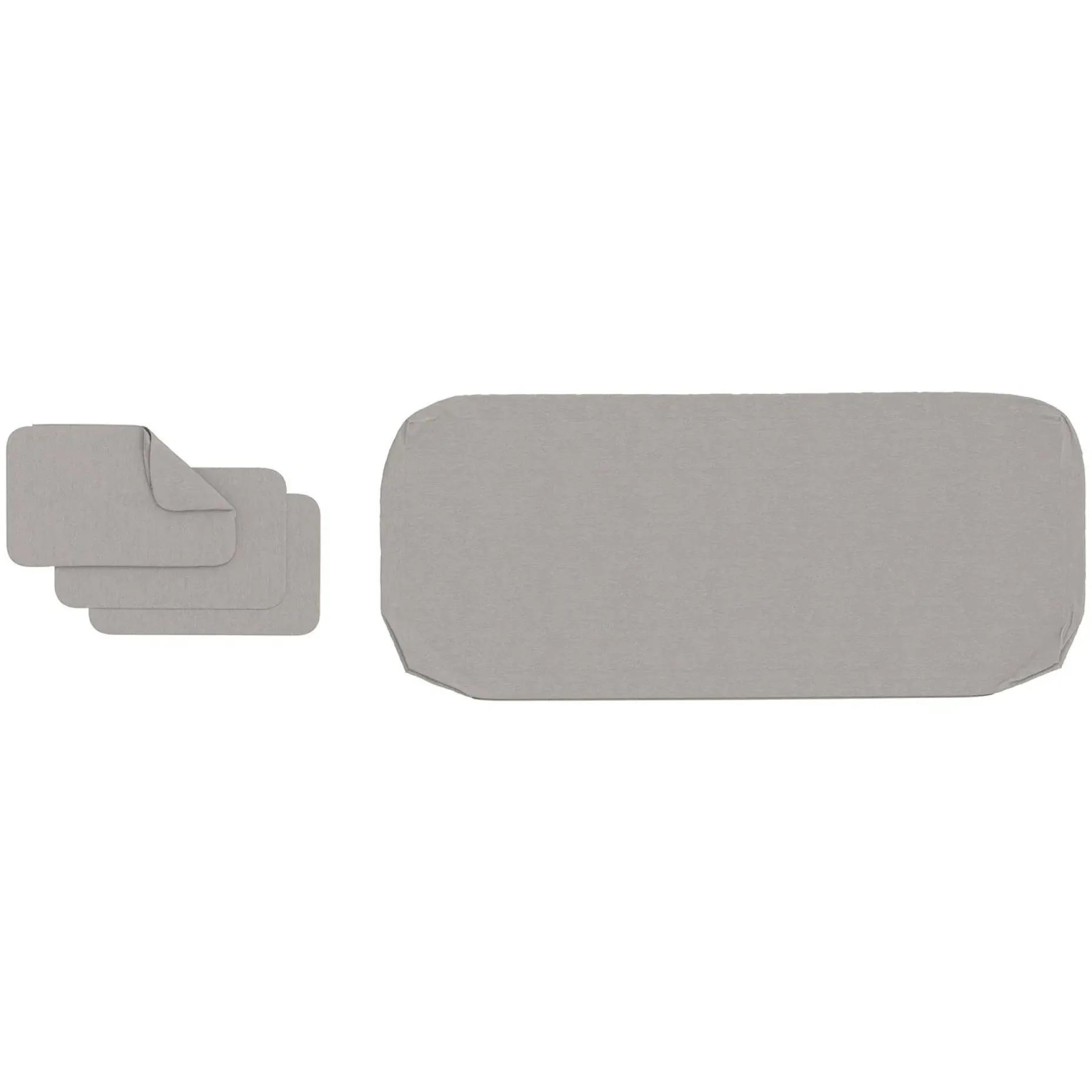 Palmera Outdoor Sofa Cushion Cover Set - Dravite Gray