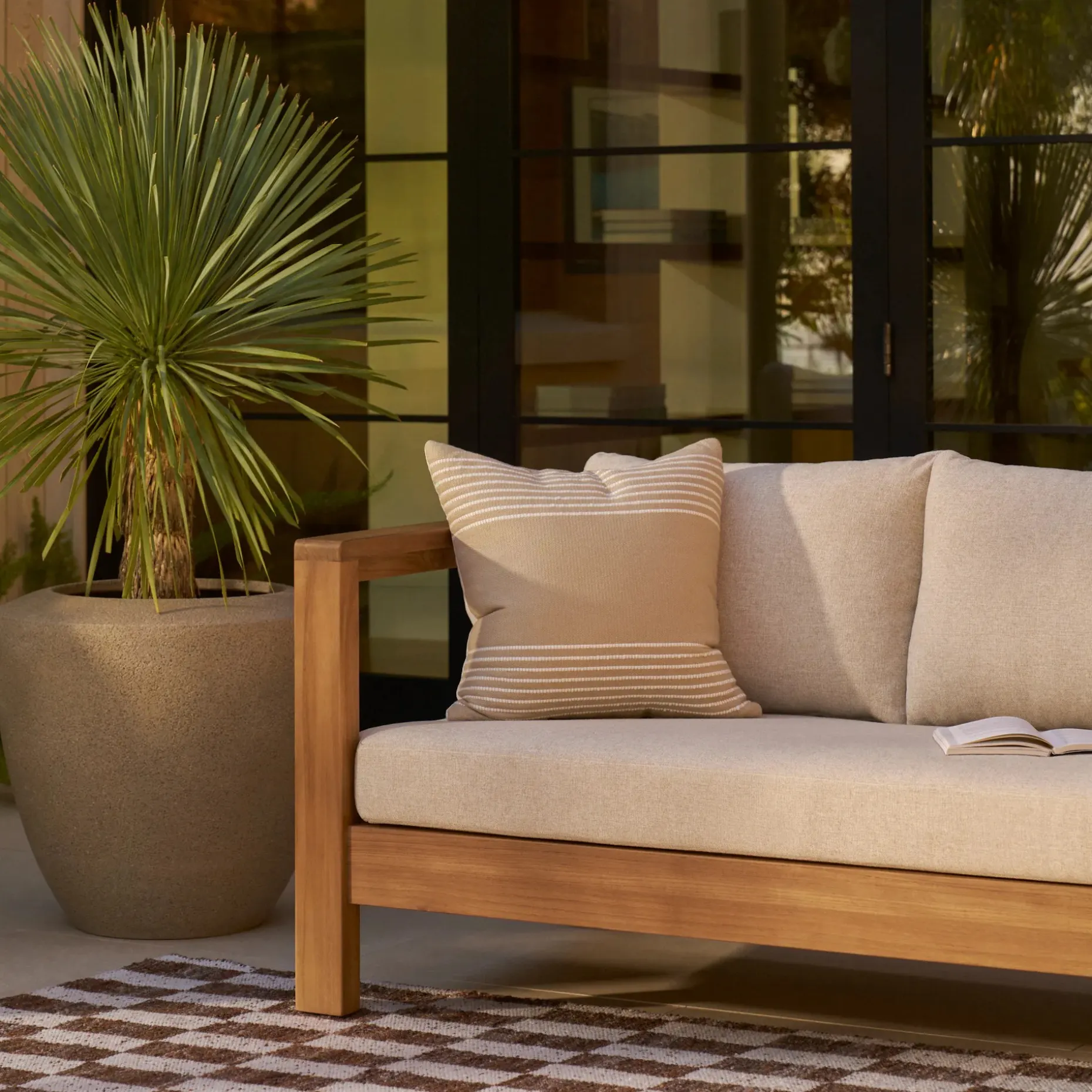 Palmera 80" Outdoor Sofa - Portside Beige