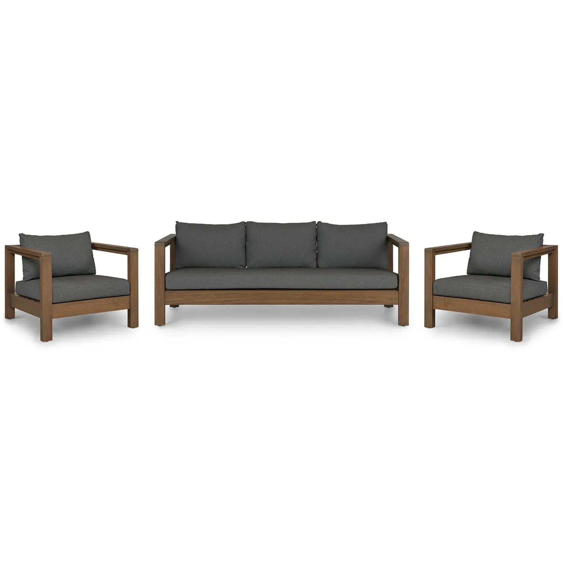 Palmera 80" Outdoor Sofa Set - Dravite Black