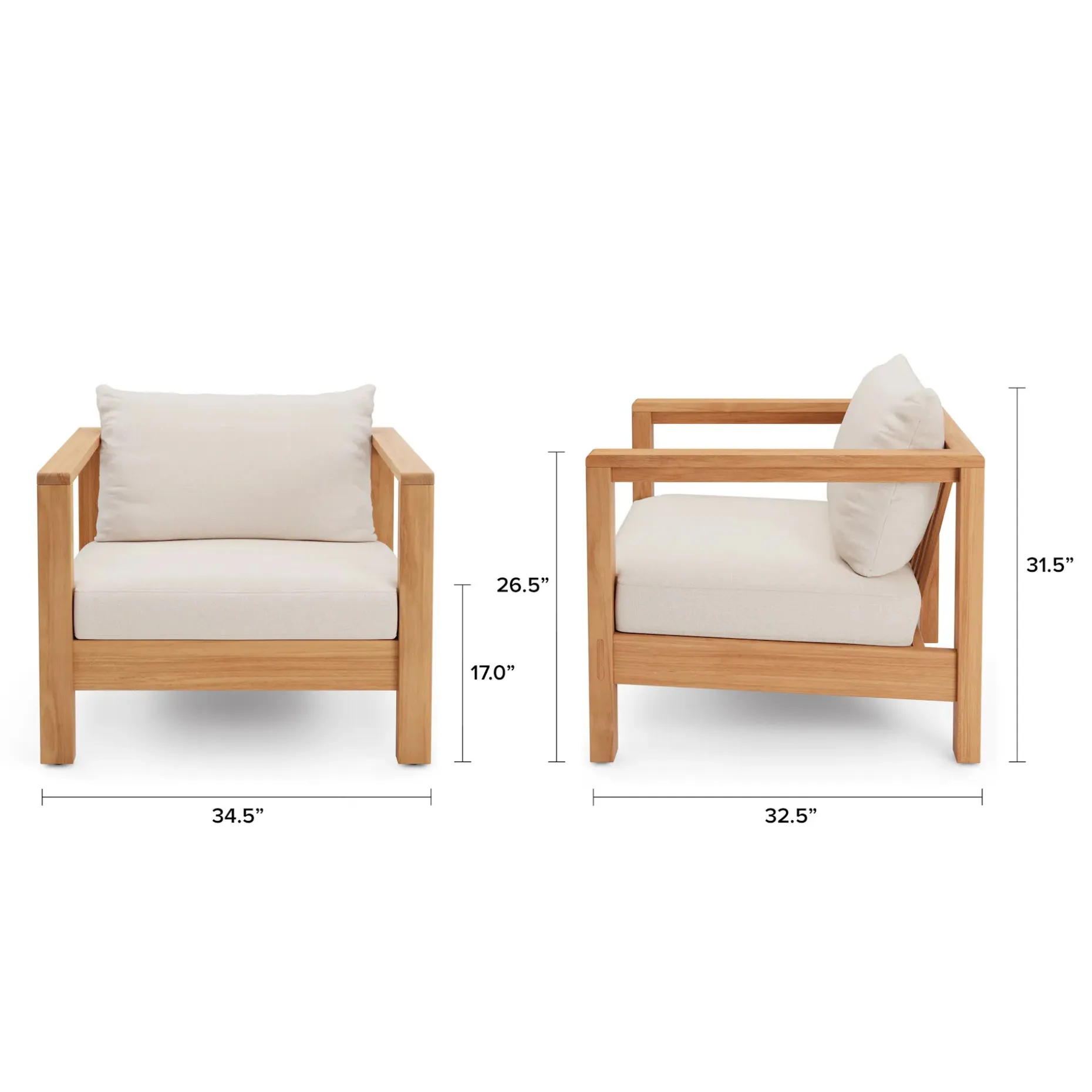 Palmera 80" Outdoor Sofa Set - Portside Beige