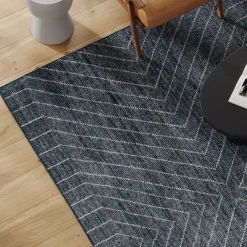 Parallel 9 x 12 Rug - Wave Blue / White