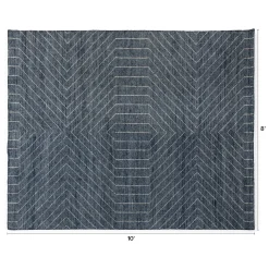 Parallel 8 x 10 Rug - Wave Blue / White