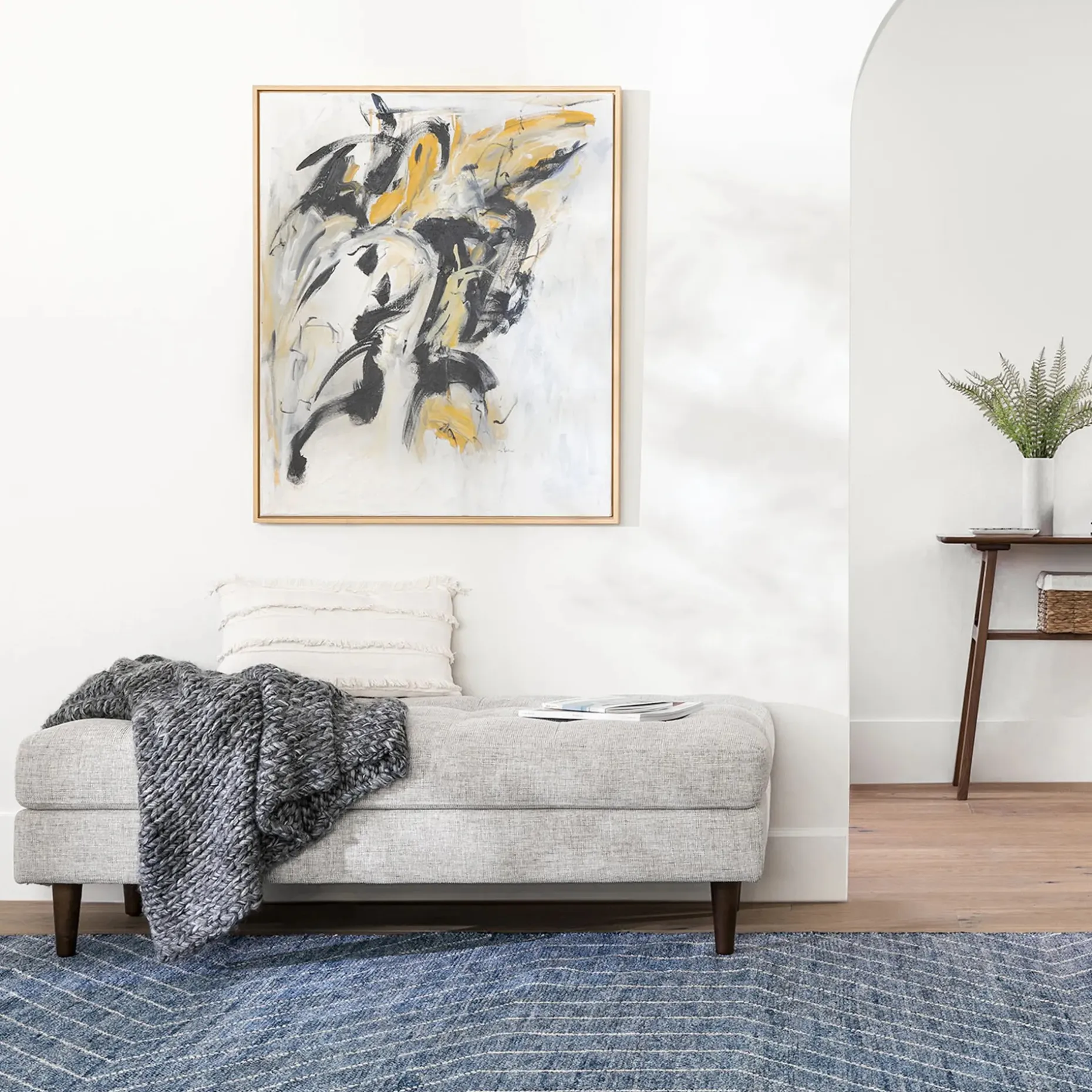 Parallel 8 x 10 Rug - Wave Blue / White