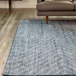 Parallel 8 x 10 Rug - Wave Blue / White