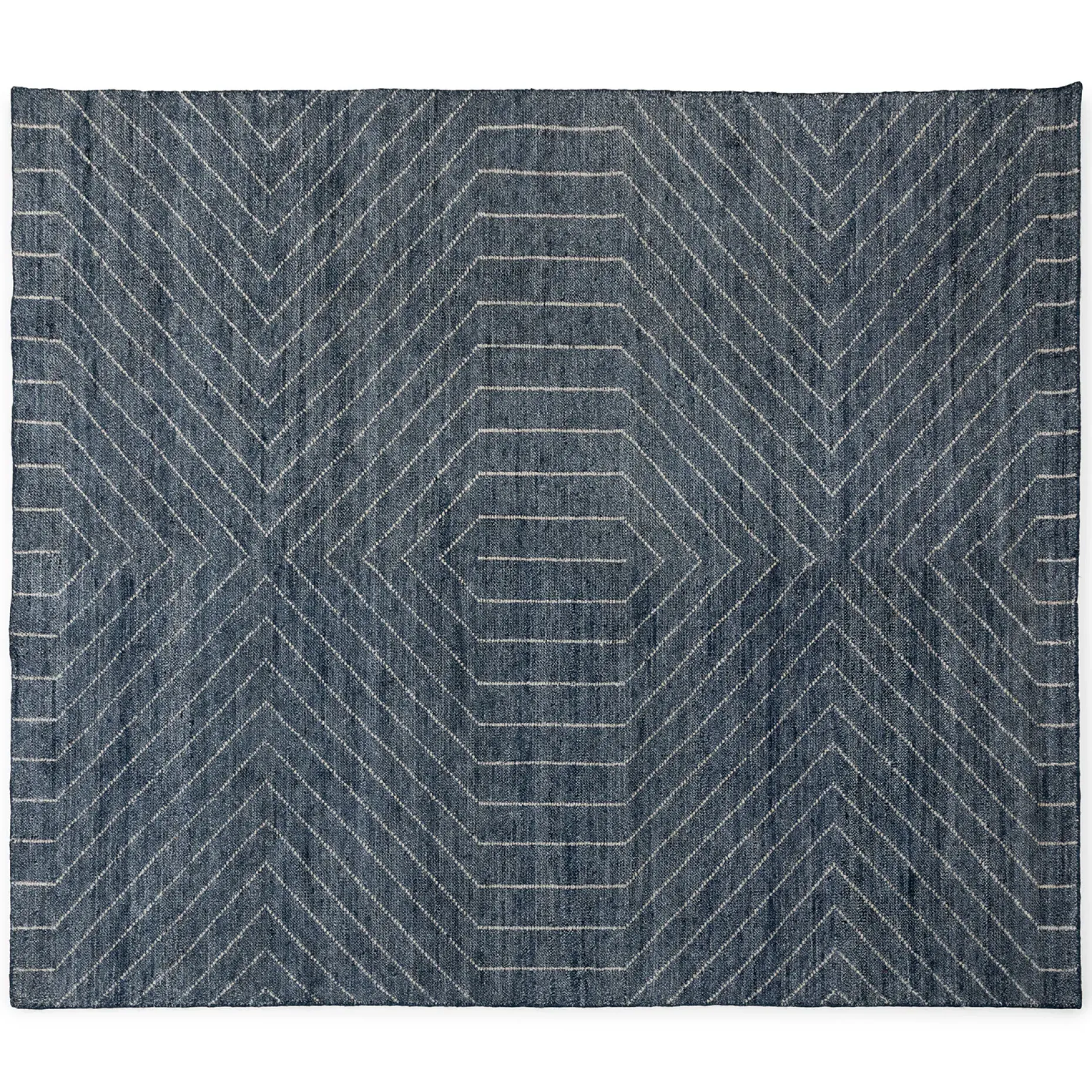 Parallel 8 x 10 Rug - Wave Blue / White