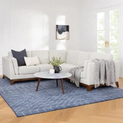 Parallel 8 x 10 Rug - Wave Blue / White