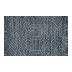 Parallel 5 x 8 Rug - Wave Blue / White