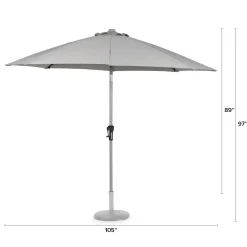 Paras Tilting Umbrella - Light Gray