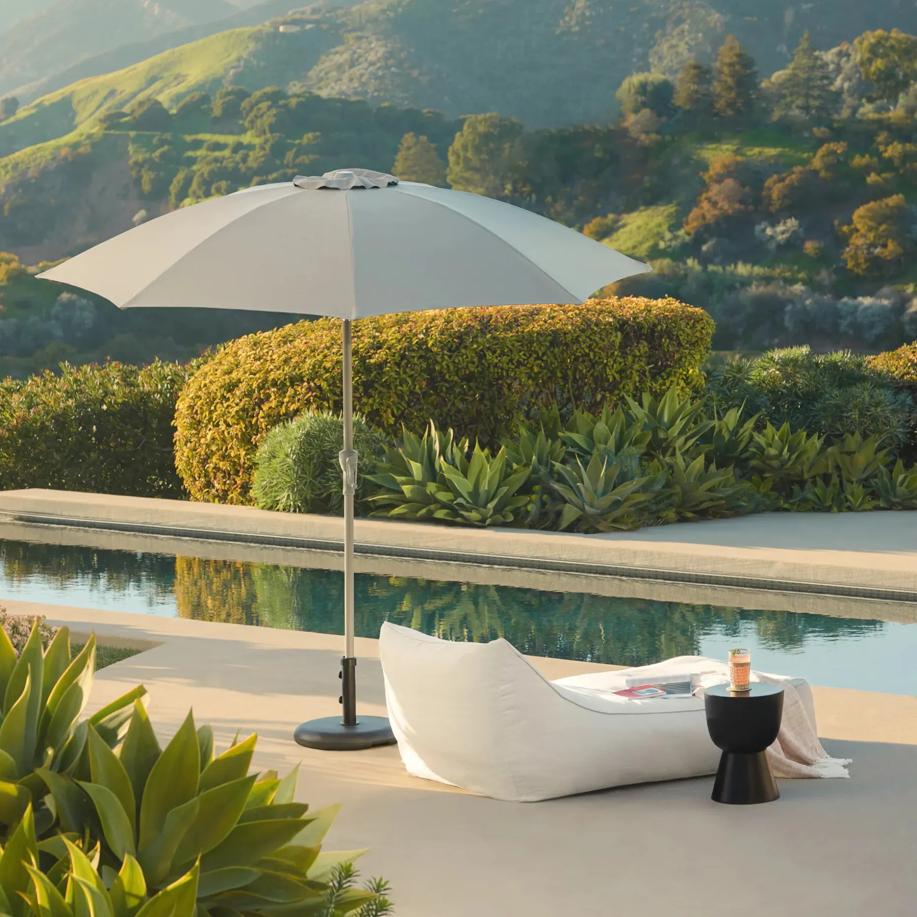 Paras Tilting Umbrella - Light Gray