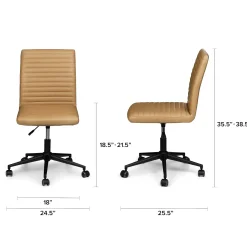 Passo Leather Office Chair - Charme Tan