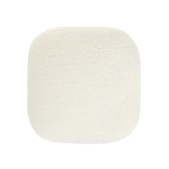 Petter 25" Pouf - Short Shearling White