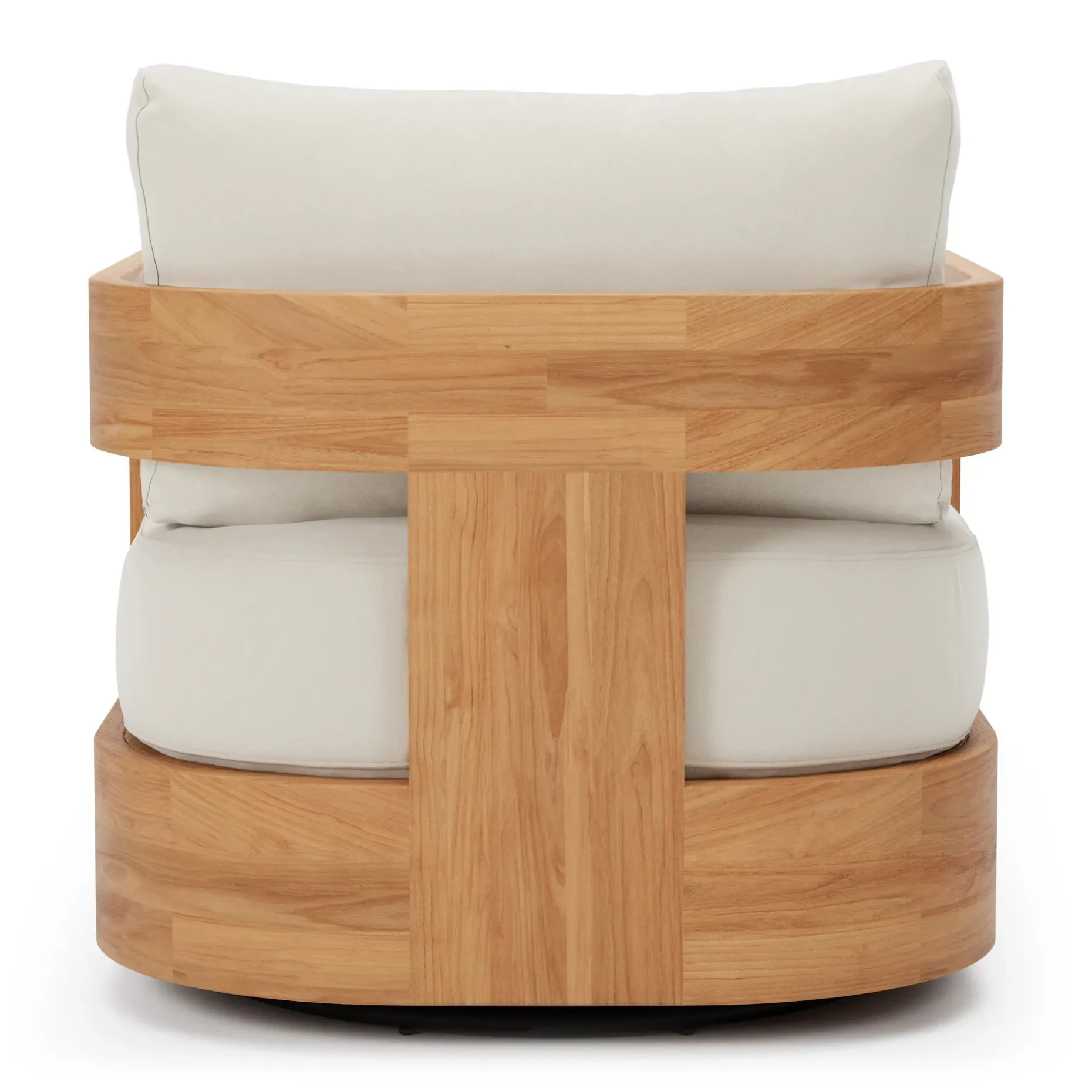 Pilou 32.75" Outdoor Swivel Chair - Dravite Ivory