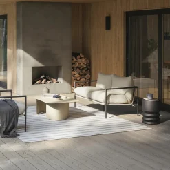 Pindo Outdoor Concrete Side Table - Black