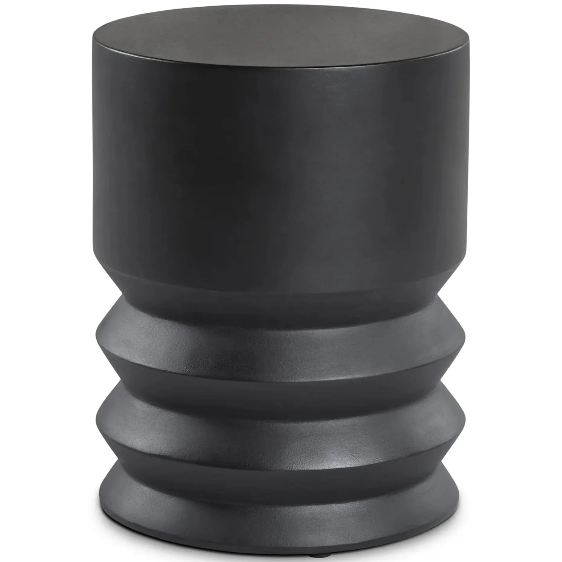Pindo Outdoor Concrete Side Table - Black