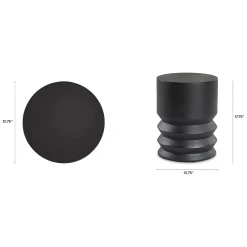 Pindo Outdoor Concrete Side Table - Black