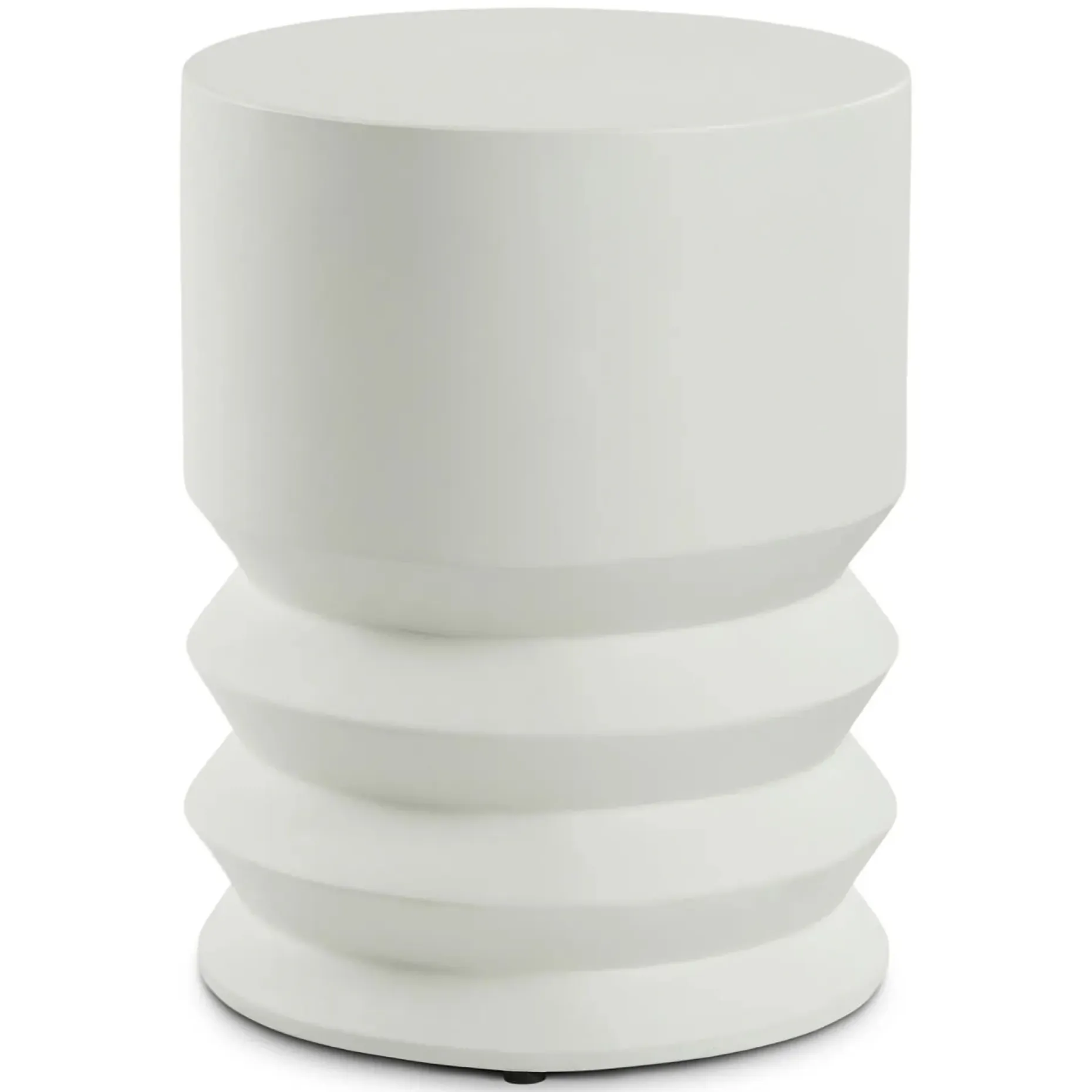 Pindo Outdoor Concrete Side Table - White