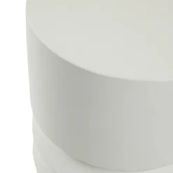 Pindo Outdoor Concrete Side Table - White