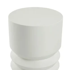 Pindo Outdoor Concrete Side Table - White