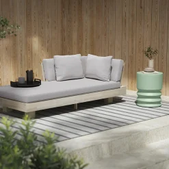Pindo Outdoor Concrete Side Table - Khaki Green