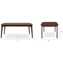 Plumas 71" Dining Table - Walnut