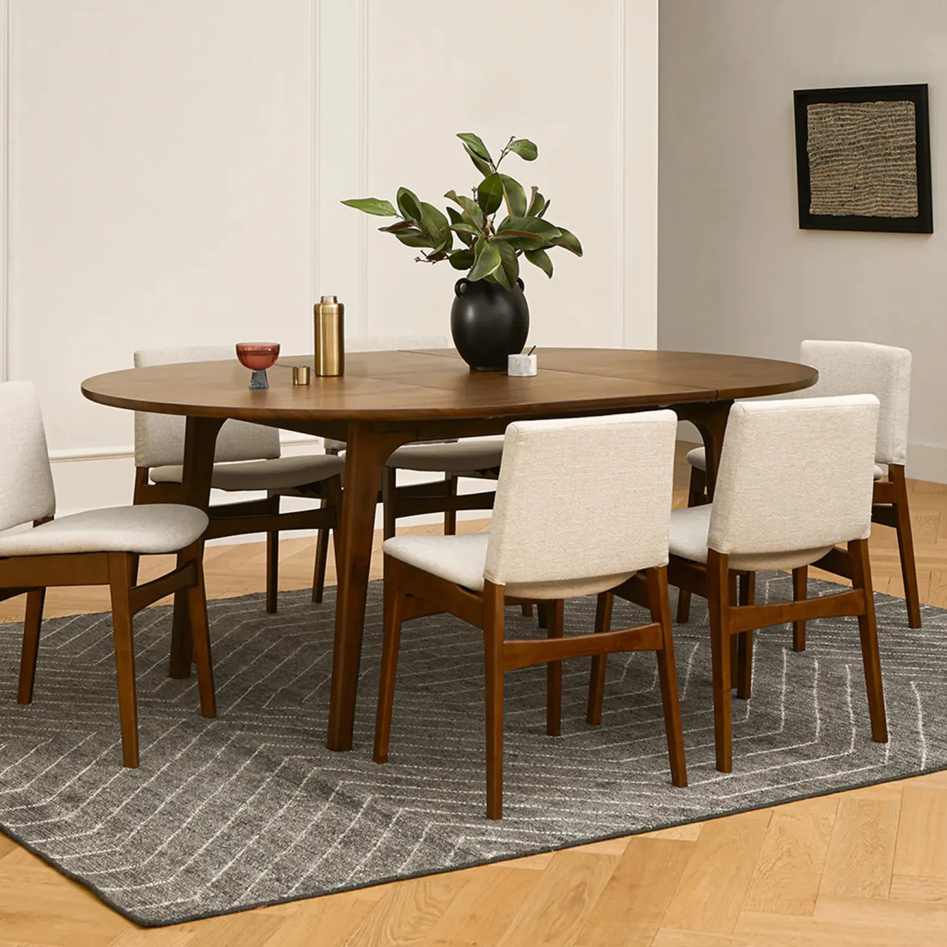 Plumas 55" - 74.75" Extendable Dining Table - Walnut