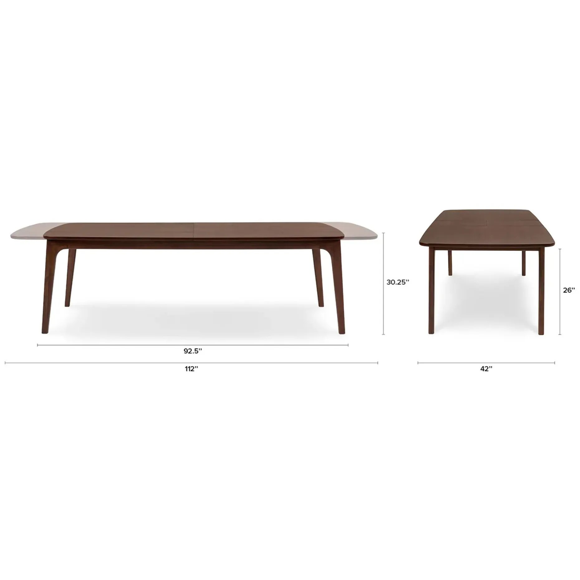 Plumas 92.5" - 112" Extendable Dining Table - Walnut