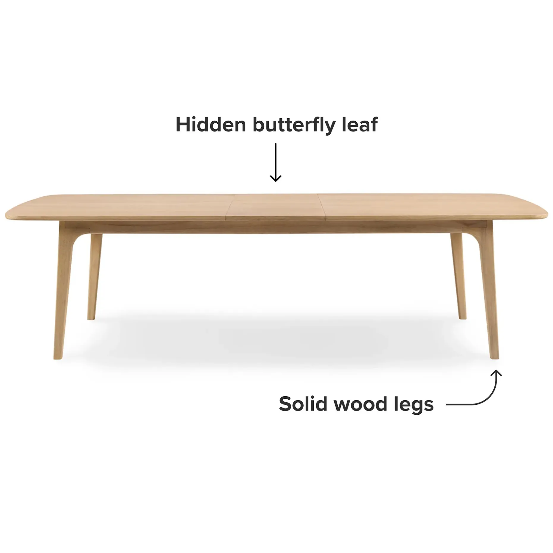 Plumas 92.5" - 112" Extendable Dining Table - White Oak